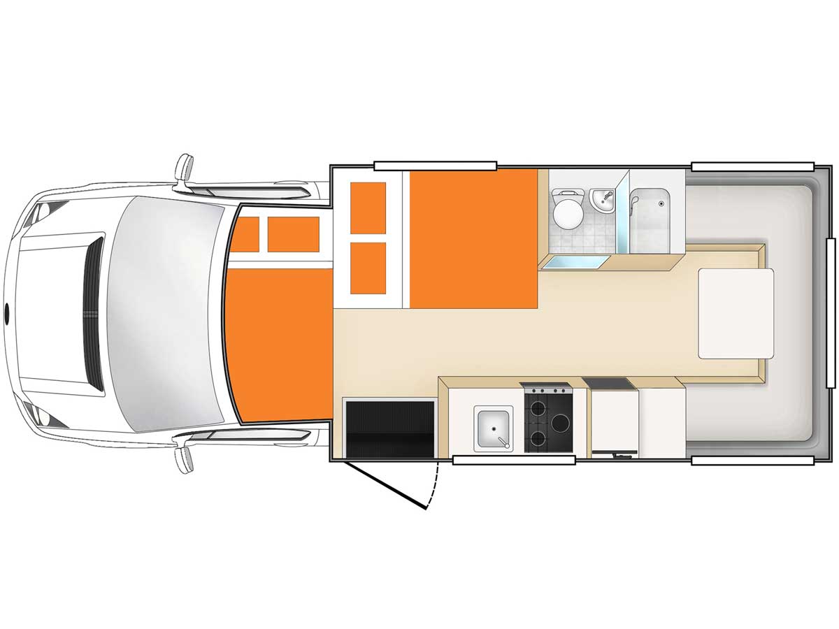 Euro Camper - floorplan view