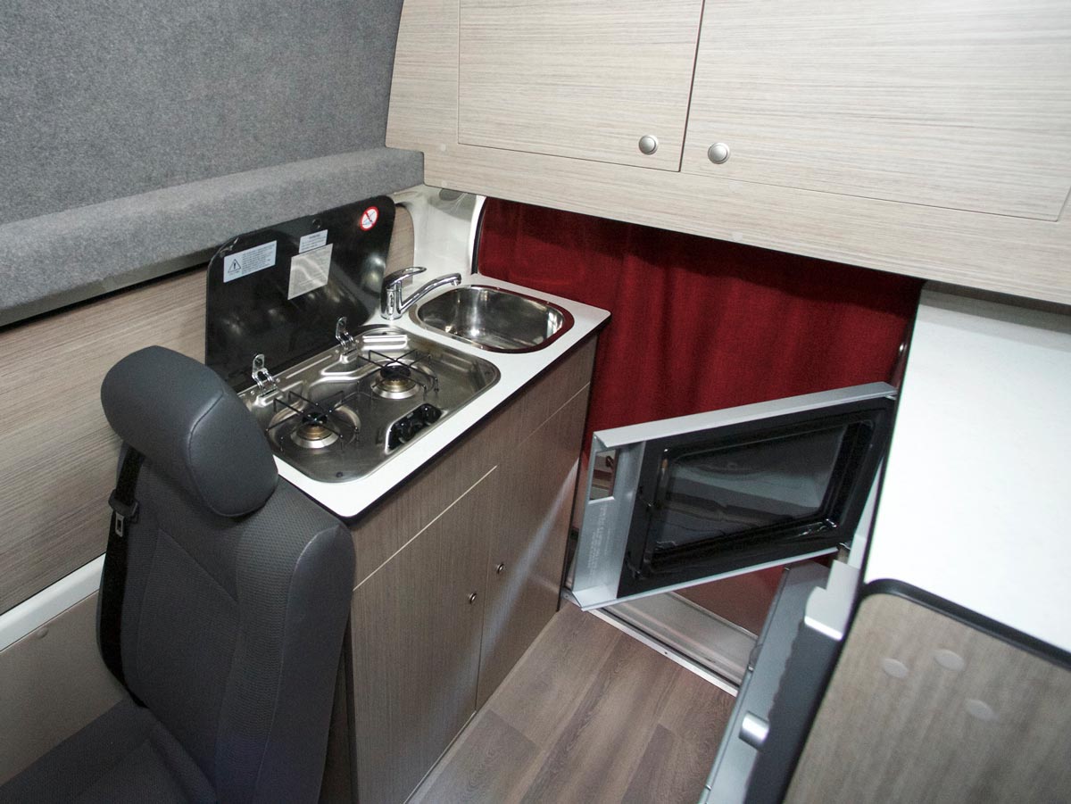 CT 4 Berth Hitop - Kitchen cupboard view