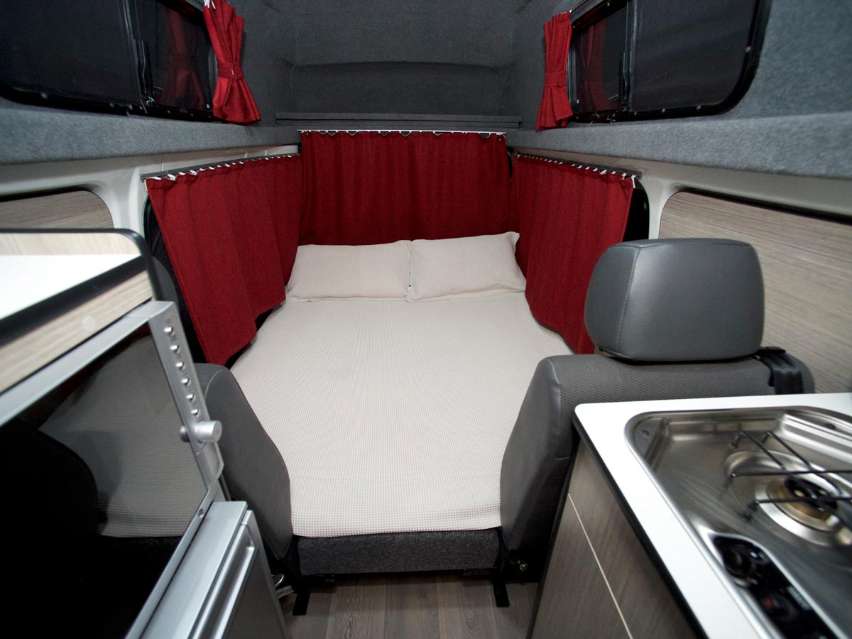 CT 4 Berth Hitop - Bed room upside view