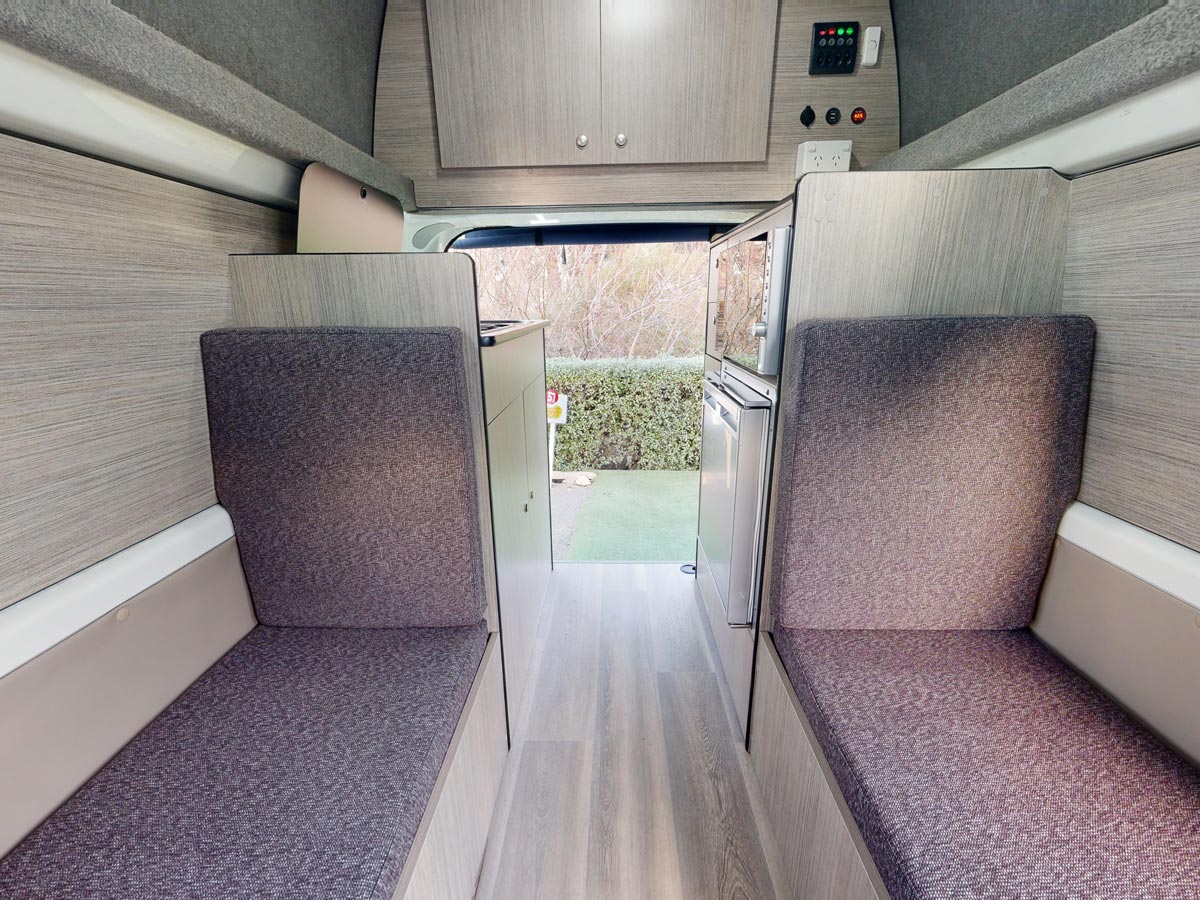 GC 2 Berth Hi Top - Inside sofas view