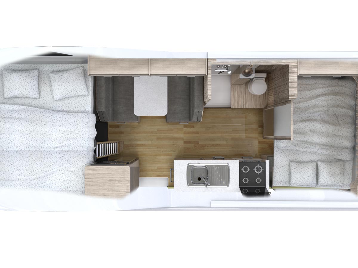 GC 4 Berth Henty - inside  view from above