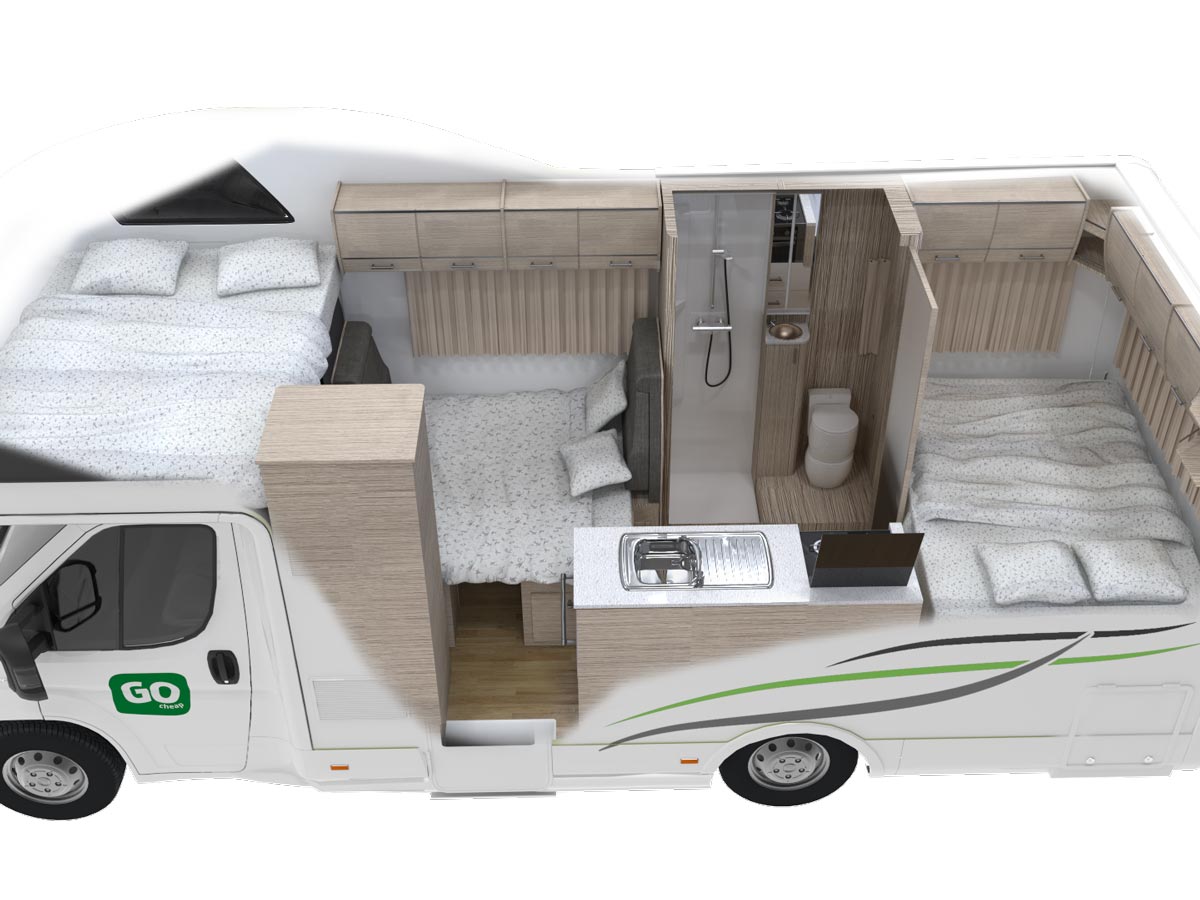 GC 6 Berth Derwent  - inside above view