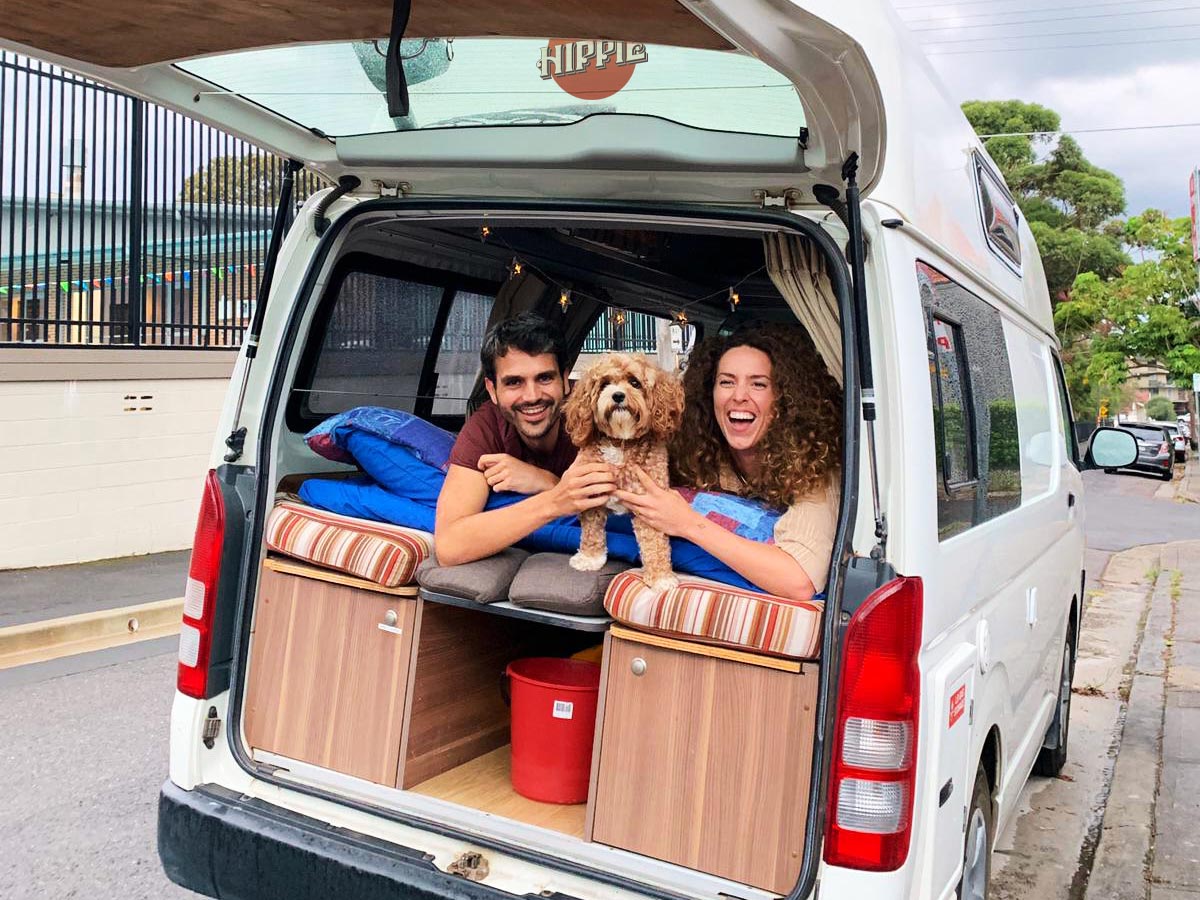 Hippie Hitop Camper - Backside view