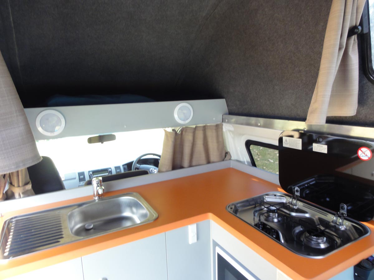 TAB Kuga Campervan - Kitchen Storage view