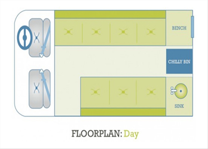 LK 2 Berth Rookie Floorplan day view