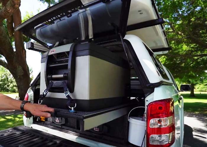 2 Berth Dual Cab with Roof Top Tent - full backside view