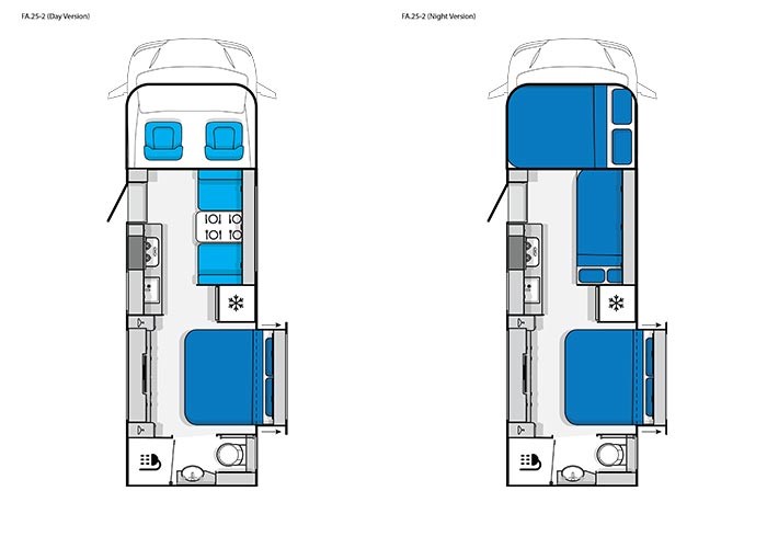 LJ 6 Berth Royale -  floorplan view