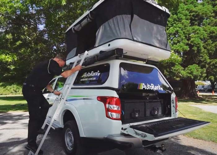 2 Berth Dual Cab with Roof Top Tent - roof view