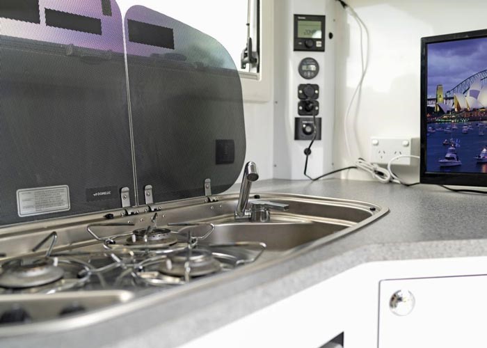 2 Berth Compact Motorhome - Inside kitchen View